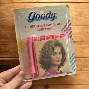Vintage 1991 Goody Perm Rod Medium‎ Pink Curlers 12 Pack New in Package